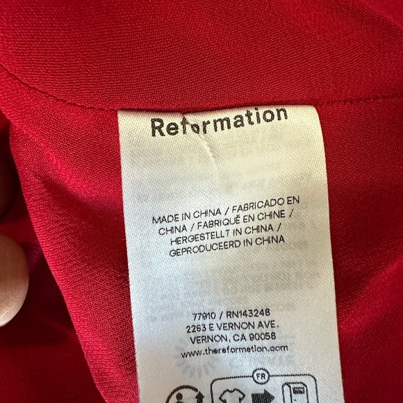 Reformation Red Mini Dress - Picture 4 of 14